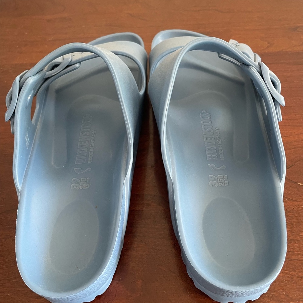 Birkenstock Light Blue Arizona Eva Slide Sandals 39 NARROW - Picture 4 of 6